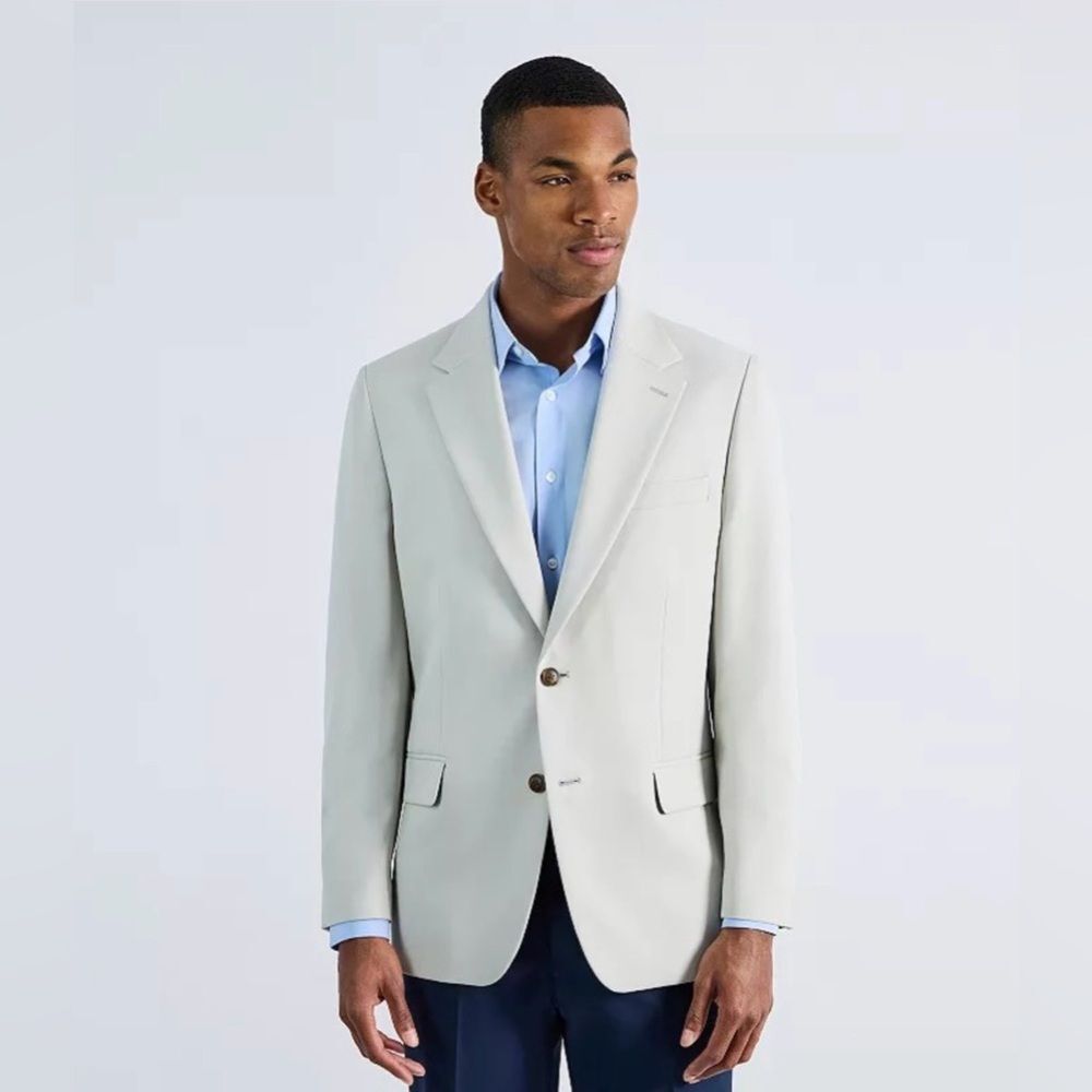 Haggar Men's Active Series Stretch Tailored Fit Gabardine Blazer String 44L NWT